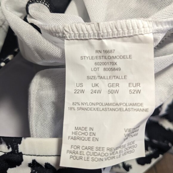 NWT Swim Solutions Women Tummy Control Triple Tier Bust Support 22W - Picture 8 of 11